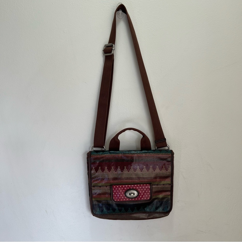 Fossil vintage Key-per Multicolor Crossbody Bag with Patterned Design organizer - Picture 7 of 9